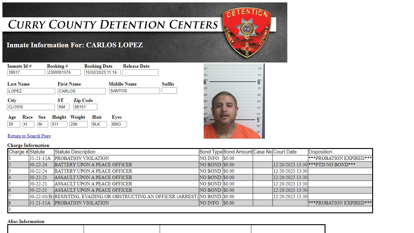 Inmate Information
