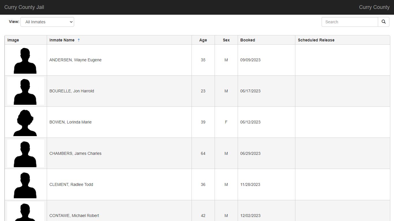 Curry County Jail - Jail Roster